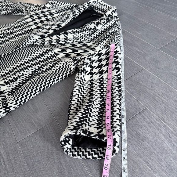 Zara Oversized Plaid Houndstooth Coat Longline 8083/114/070 M Blogger Favorite - Picture 16 of 16